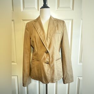 Banana Republic Tan Khaki Women's Blazer Lightweight Spring